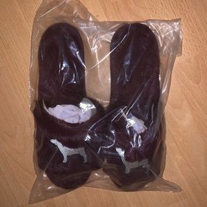VS Pink Fluffy Slippers